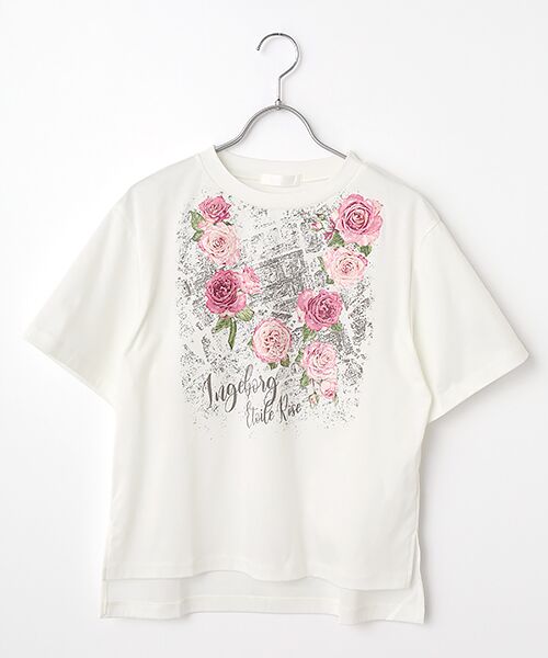 INGEBORG / インゲボルグ Tシャツ | エトワールローズワンポイントpt.カットソー（キナリ）