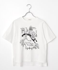 INGEBORG / インゲボルグ Tシャツ | フレンチアートプリントカットソー