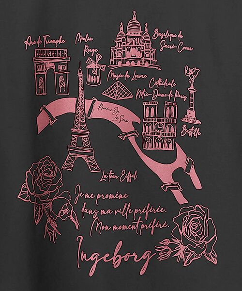 INGEBORG / インゲボルグ Tシャツ | フレンチアートプリントカットソー | 詳細1