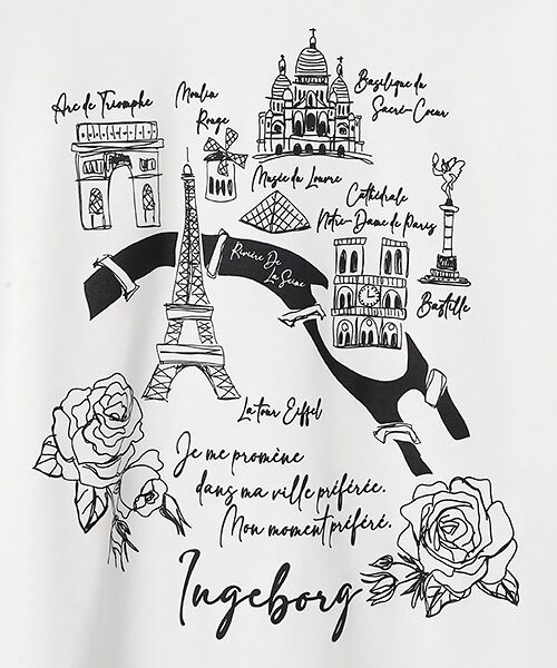 INGEBORG / インゲボルグ Tシャツ | フレンチアートプリントカットソー | 詳細2