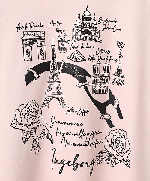 INGEBORG / インゲボルグ Tシャツ | フレンチアートプリントカットソー | 詳細6