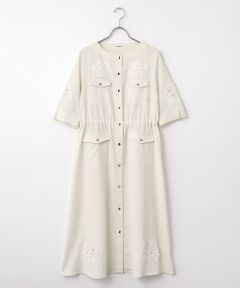 INGEBORG / インゲボルグ ロング・マキシ丈ワンピース | 透かしコード刺繍ワンピース