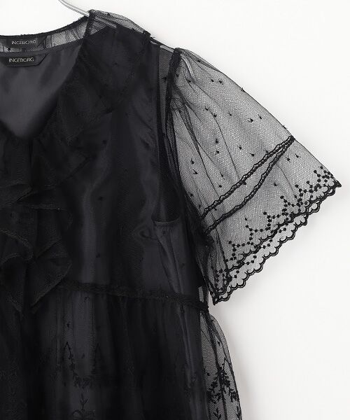 INGEBORG / インゲボルグ シャツ・ブラウス | オリジナルローズチュールブラウス | 詳細2