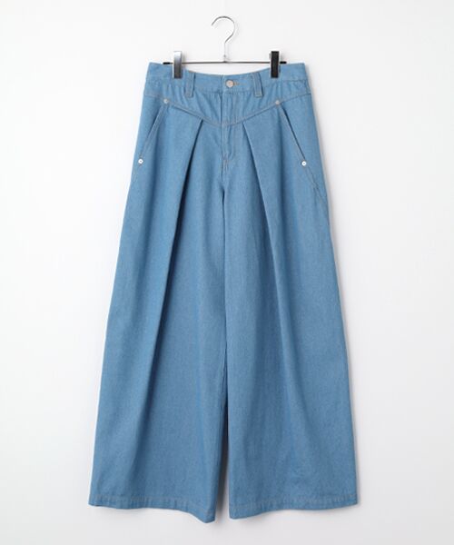 INGEBORG / インゲボルグ デニムパンツ | 9.5ozデニムタックパンツ（ブリーチ）