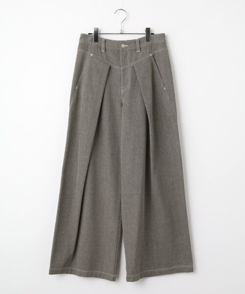 INGEBORG / インゲボルグ デニムパンツ | 9.5ozデニムタックパンツ（グレー）