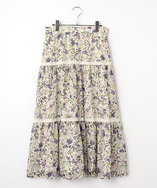 INGEBORG / インゲボルグ ロング・マキシ丈スカート | リトルガーデンpt.ティアードスカート（キナリ）