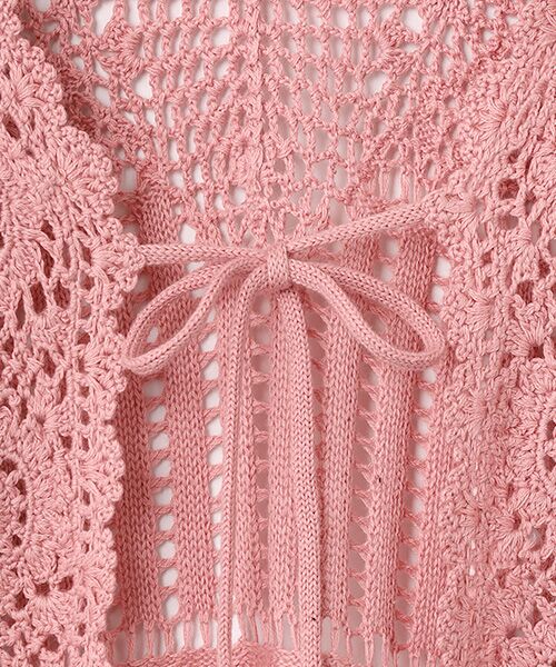 INGEBORG / インゲボルグ ベスト | 透かし編みパッチワークニットジレ | 詳細6