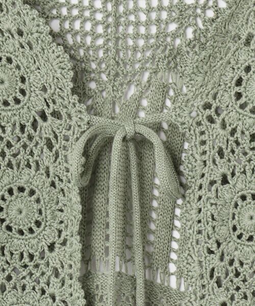 INGEBORG / インゲボルグ ベスト | 透かし編みパッチワークニットジレ | 詳細8