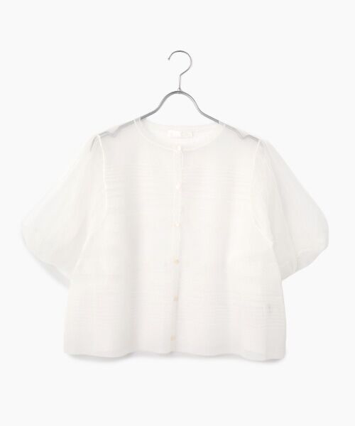 INGEBORG / インゲボルグ カーディガン・ボレロ | ボリュームスリーブニットカーディガン（シロ）