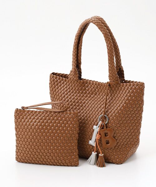 INGEBORG / インゲボルグ トートバッグ | チャーム付きメッシュトートバッグ（ブラウン）