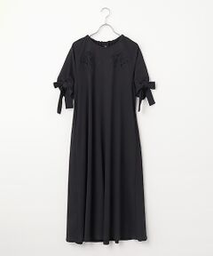 INGEBORG / インゲボルグ ロング・マキシ丈ワンピース | 透かしコード刺繍カットソーワンピース