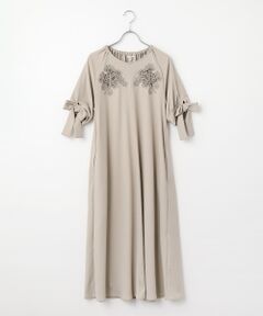 INGEBORG / インゲボルグ ロング・マキシ丈ワンピース | 透かしコード刺繍カットソーワンピース