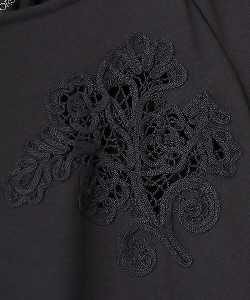 INGEBORG / インゲボルグ ロング・マキシ丈ワンピース | 透かしコード刺繍カットソーワンピース | 詳細1