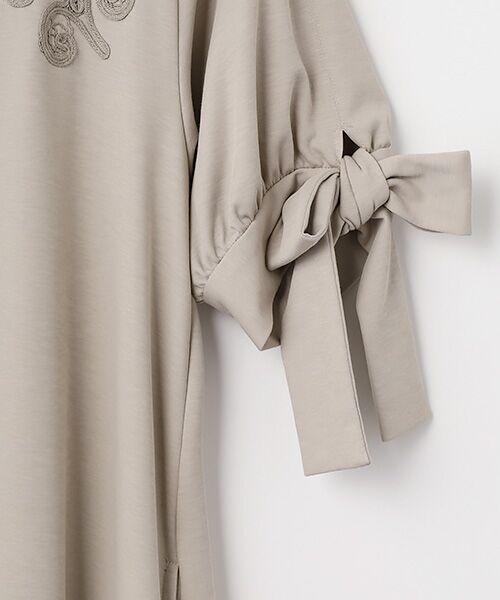 INGEBORG / インゲボルグ ロング・マキシ丈ワンピース | 透かしコード刺繍カットソーワンピース | 詳細4