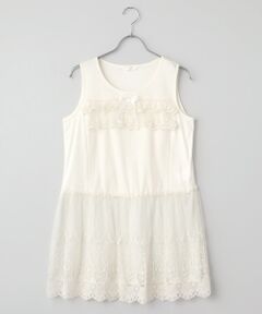 INGEBORG / インゲボルグ カットソー | オリジナルローズチュール使いカットソーチュニック