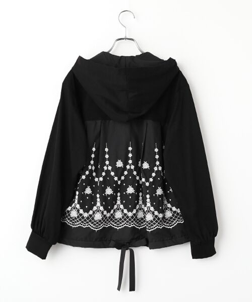 INGEBORG / インゲボルグ パーカー | ローズ刺繍使いカットソーパーカー | 詳細1