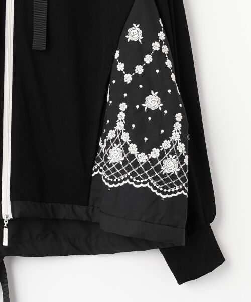 INGEBORG / インゲボルグ パーカー | ローズ刺繍使いカットソーパーカー | 詳細3