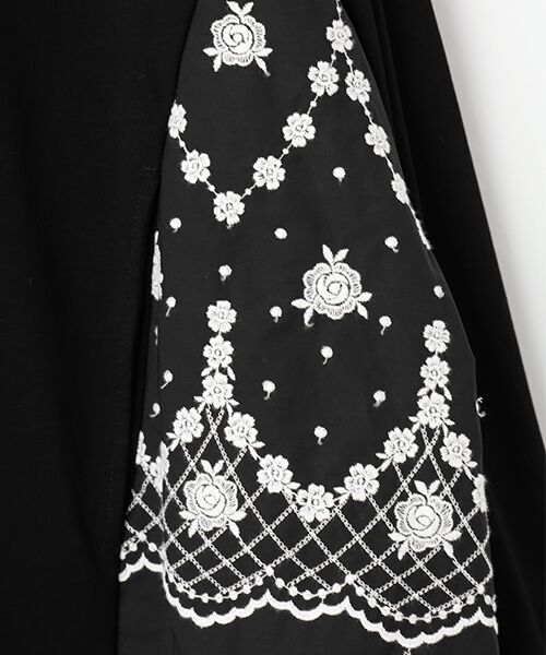 INGEBORG / インゲボルグ パーカー | ローズ刺繍使いカットソーパーカー | 詳細5