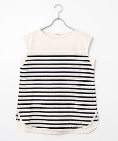 INGEBORG / インゲボルグ タンクトップ | フレンチスリーブボーダーカットソー