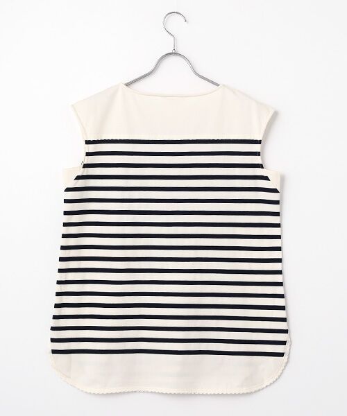 INGEBORG / インゲボルグ タンクトップ | フレンチスリーブボーダーカットソー | 詳細1