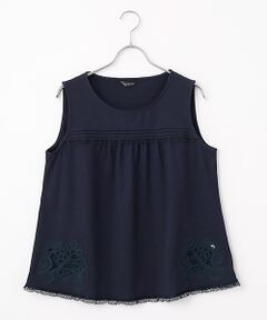 INGEBORG / インゲボルグ タンクトップ | 透かしコード刺繍ノースリーブカットソー