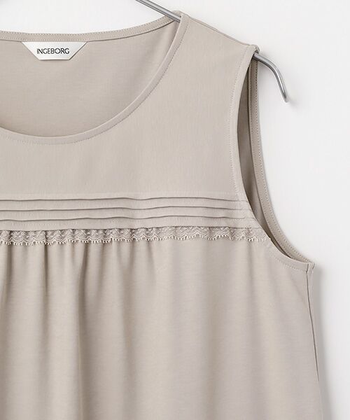 INGEBORG / インゲボルグ タンクトップ | 透かしコード刺繍ノースリーブカットソー | 詳細4