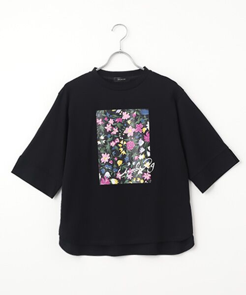 INGEBORG / インゲボルグ Tシャツ | リトルガーデンワンポイントpt.カットソー（クロ）