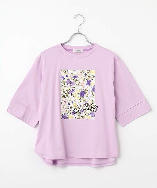 INGEBORG / インゲボルグ Tシャツ | リトルガーデンワンポイントpt.カットソー（パープル）