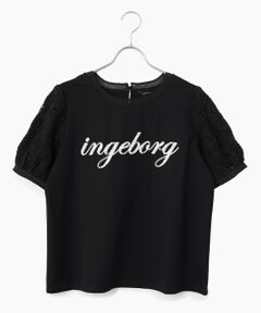INGEBORG / インゲボルグ Tシャツ | スパンコールロゴ入りカットソー