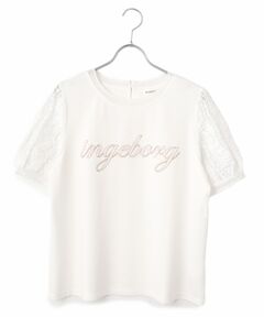 INGEBORG / インゲボルグ Tシャツ | スパンコールロゴ入りカットソー