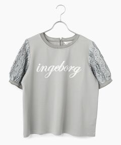 INGEBORG / インゲボルグ Tシャツ | スパンコールロゴ入りカットソー