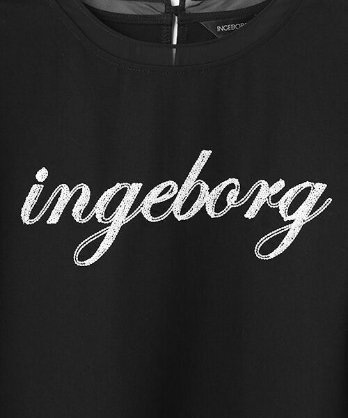 INGEBORG / インゲボルグ Tシャツ | スパンコールロゴ入りカットソー | 詳細1