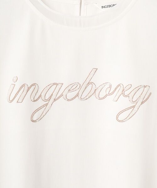 INGEBORG / インゲボルグ Tシャツ | スパンコールロゴ入りカットソー | 詳細2