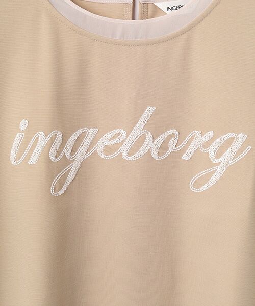 INGEBORG / インゲボルグ Tシャツ | スパンコールロゴ入りカットソー | 詳細3