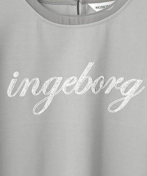 INGEBORG / インゲボルグ Tシャツ | スパンコールロゴ入りカットソー | 詳細4