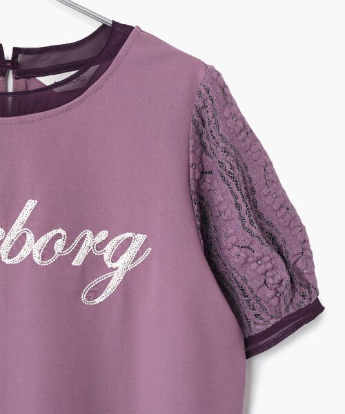 INGEBORG / インゲボルグ Tシャツ | スパンコールロゴ入りカットソー | 詳細6