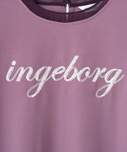 INGEBORG / インゲボルグ Tシャツ | スパンコールロゴ入りカットソー | 詳細9