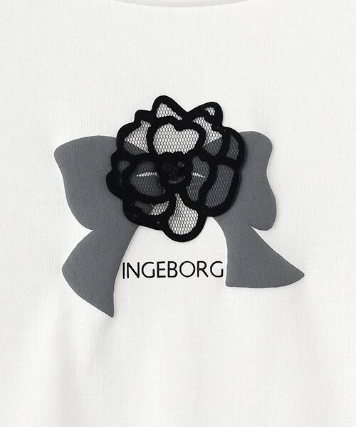 INGEBORG / インゲボルグ Tシャツ | リボンカメリアワンポイントカットソー | 詳細5