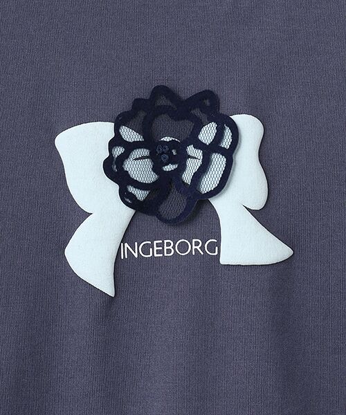 INGEBORG / インゲボルグ Tシャツ | リボンカメリアワンポイントカットソー | 詳細6