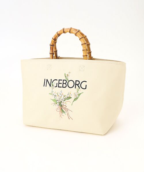 INGEBORG / インゲボルグ トートバッグ | バンブーハンドルトートバッグ（シロ）