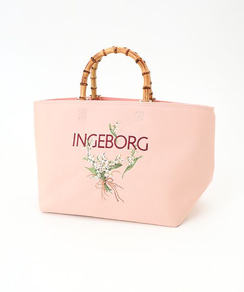 INGEBORG / インゲボルグ トートバッグ | バンブーハンドルトートバッグ（ピンク）