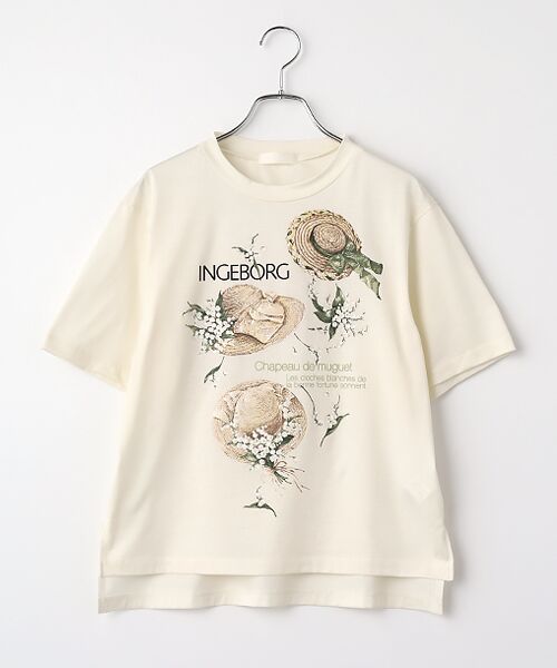 INGEBORG / インゲボルグ カットソー | シャボードミュゲワンポイントpt.カットソー（キナリ）