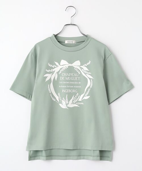 INGEBORG / インゲボルグ 未設定 | すずらんリースワンポイントpt.カットソー（ブルー）