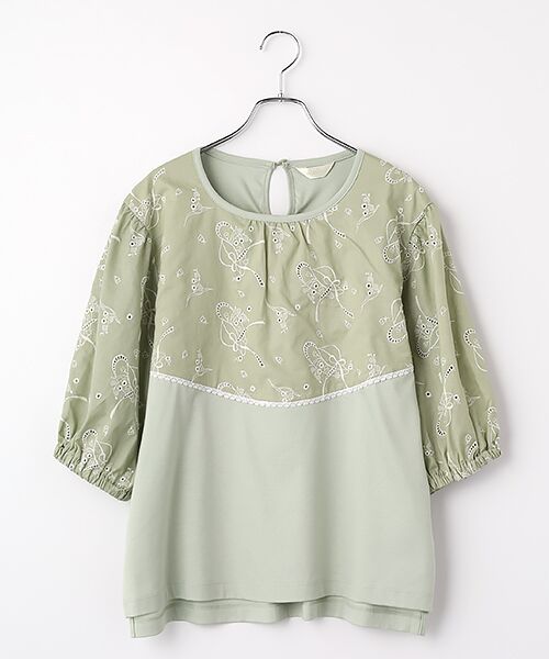 INGEBORG / インゲボルグ カットソー | すずらん刺繍使いカットソー（グリーン）