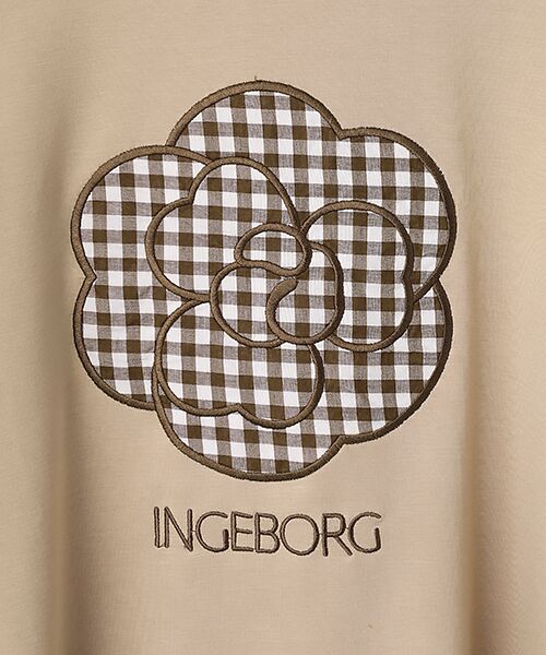 INGEBORG / インゲボルグ カットソー | 『雨を楽しむ』ギンガムカメリアワンポイントカットソー | 詳細2