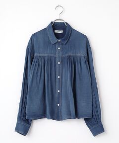 INGEBORG / インゲボルグ シャツ・ブラウス | シアーデニムタックシャツブラウス