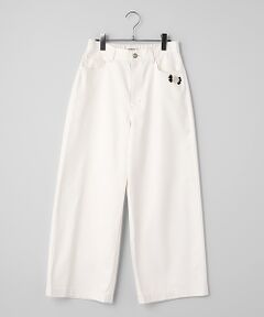 INGEBORG / インゲボルグ デニムパンツ | ライトデニムカメリアワッペン付きパンツ