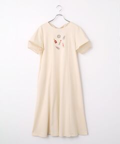 INGEBORG / インゲボルグ ロング・マキシ丈ワンピース | コスメティックワッペン付きカットソーワンピース