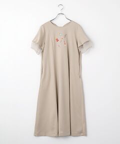 INGEBORG / インゲボルグ ロング・マキシ丈ワンピース | コスメティックワッペン付きカットソーワンピース