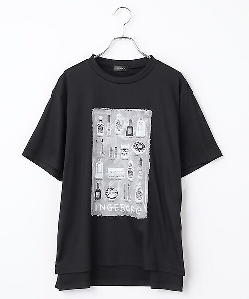 INGEBORG / インゲボルグ Tシャツ | コスメティックワンポイントpt.カットソー（クロ）